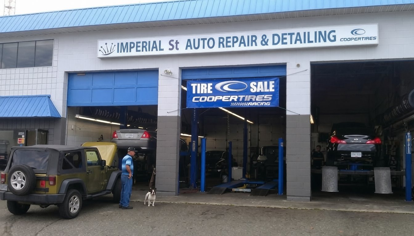 Imperial Street Auto Repair storefront on Imperial Street, Burnaby