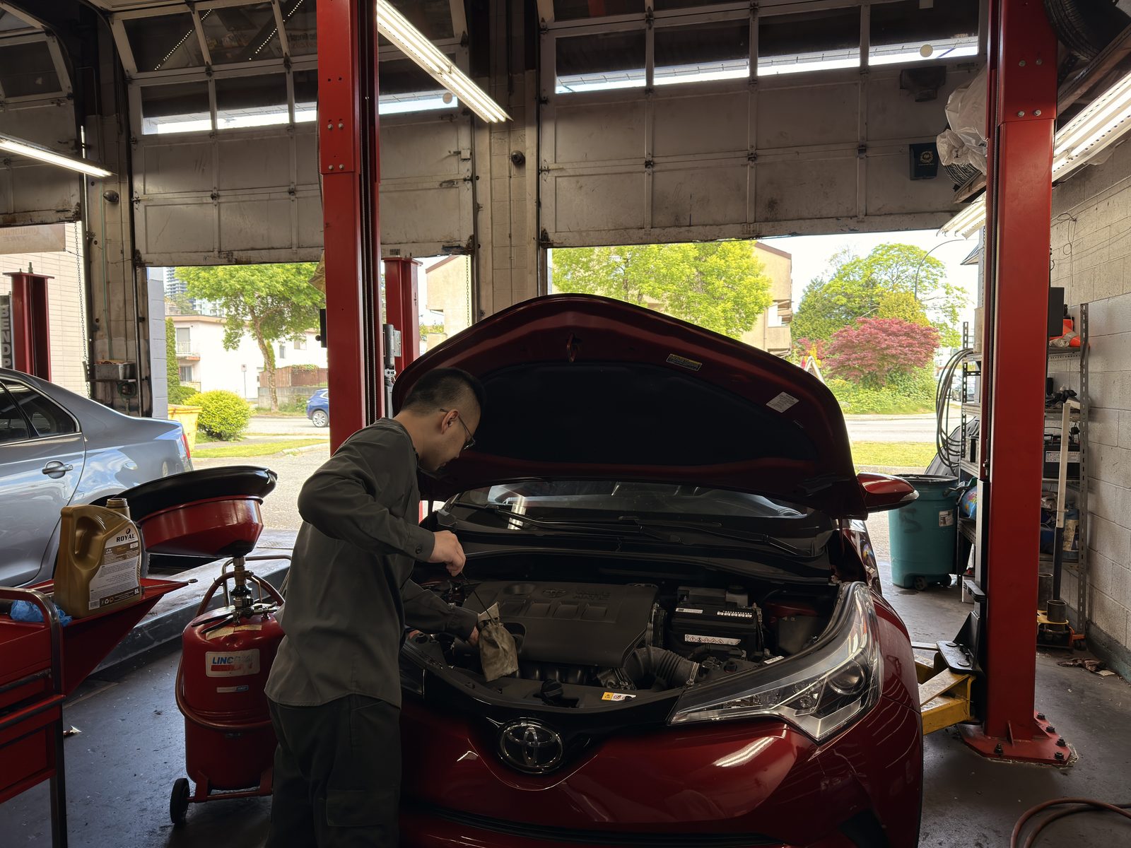 Inside the Imperial Street Auto Repair workshop